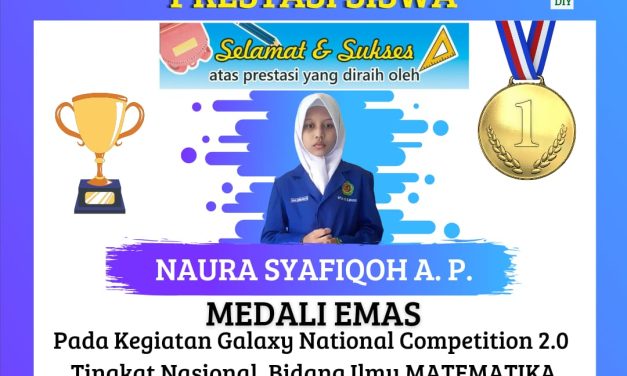 Naura Syafiqoh , Siswa MTsN 5 Sleman Raih Medali Emas dalam Galaxy National Competition 2.0