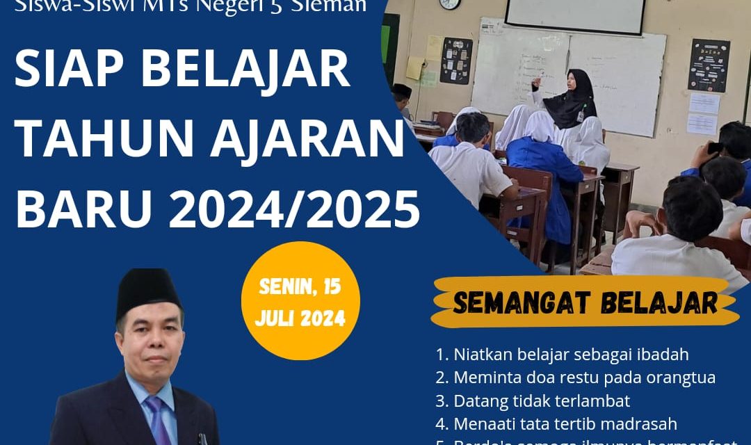 Selamat datang siswa baru MTsN 5 Sleman