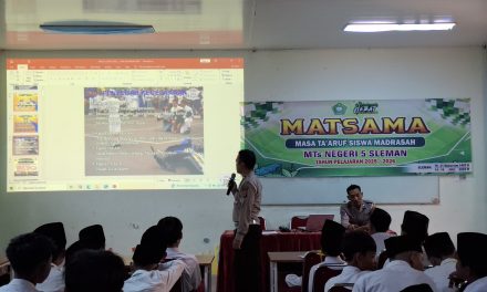 MATSAMA MTsN 5 SLEMAN: POLSEK GODEAN SAMPAIKAN TERTIB DALAM BERLALU LINTAS