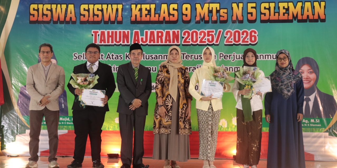 Haru dan Penuh Prestasi, MTsN 5 Sleman Lepas 127 Lulusan dalam Akhirussanah Tahun 2026